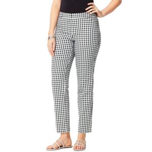 Women's Black and White Checkered Pants